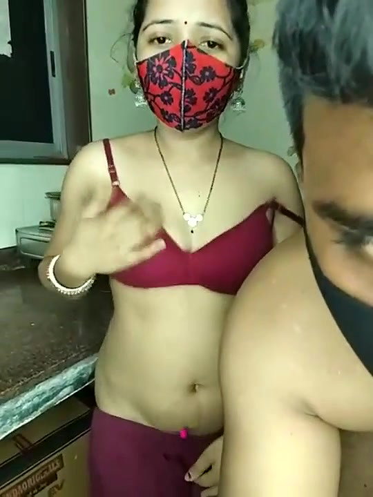 Wife giving handjob in kitchen