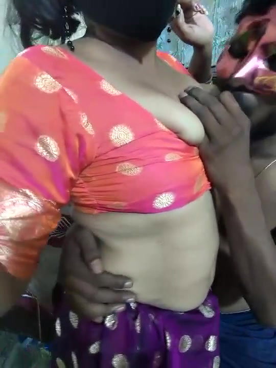 Horny Husband sucking wife boobs and blowjob