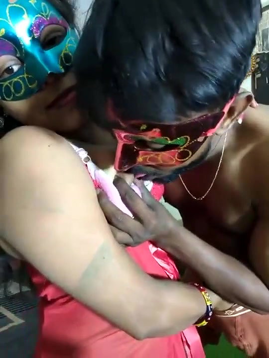 Horny Couple Romance Blowjoab and boobs pressing