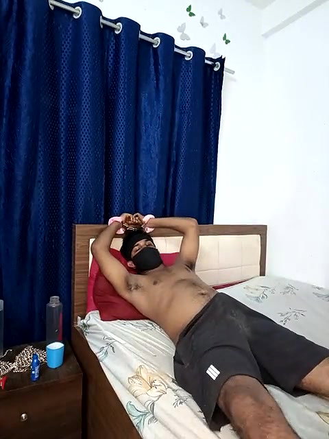 Handcuff tied BF getting Blowjob from BF