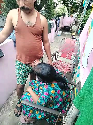 Desi Aunty Giving Handjob and Blowjob on Rooftop and Recording Video