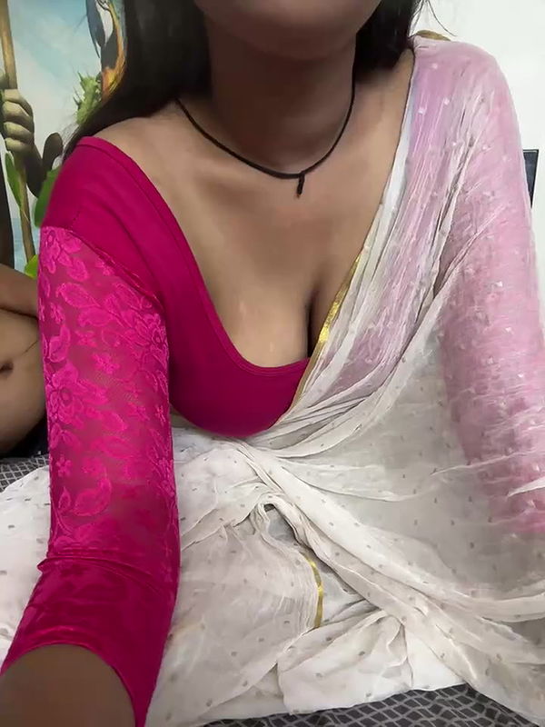 Beautiful girl boobs pressed by BF and Kissing