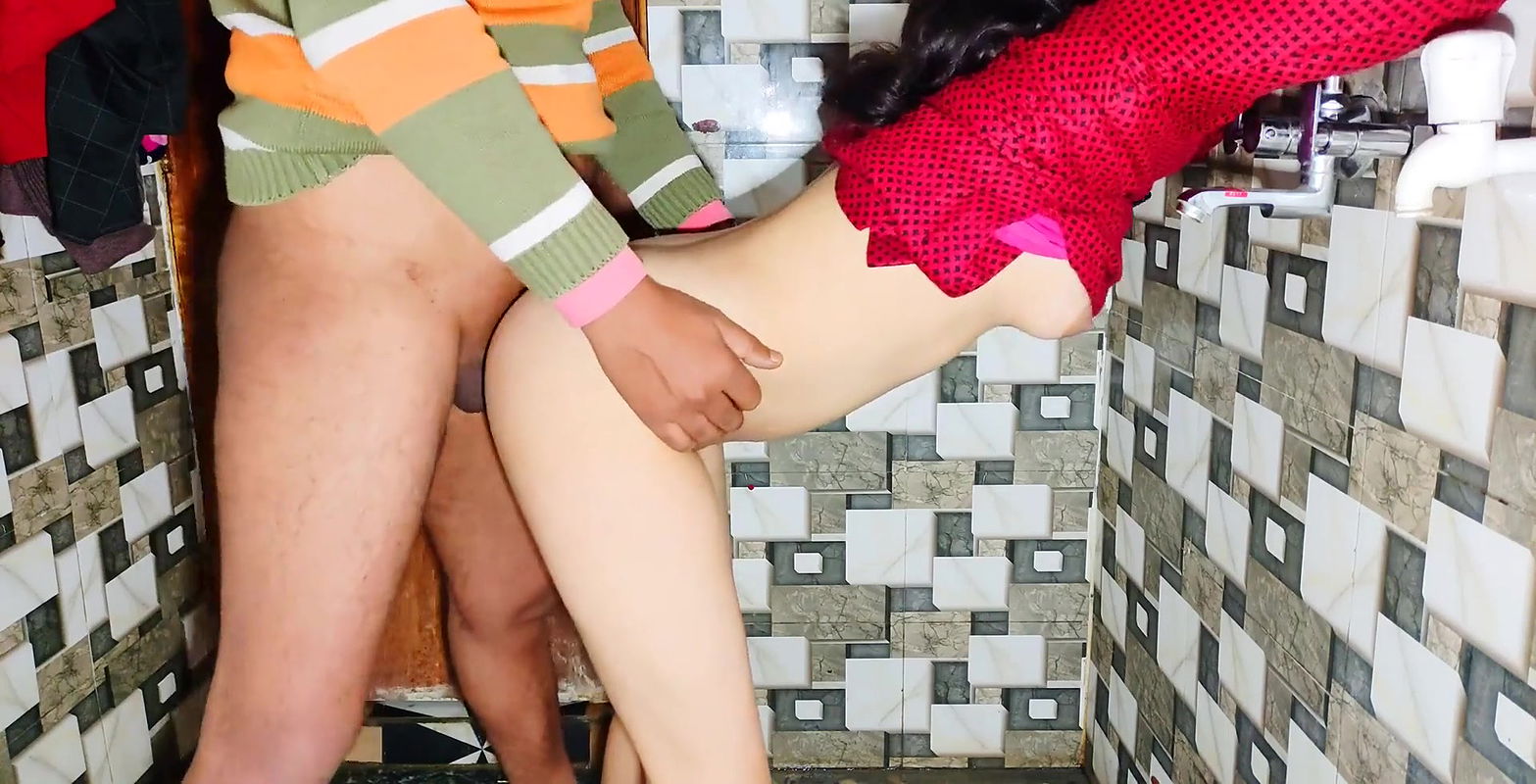 My step sister caught me masturbating in the bathroom