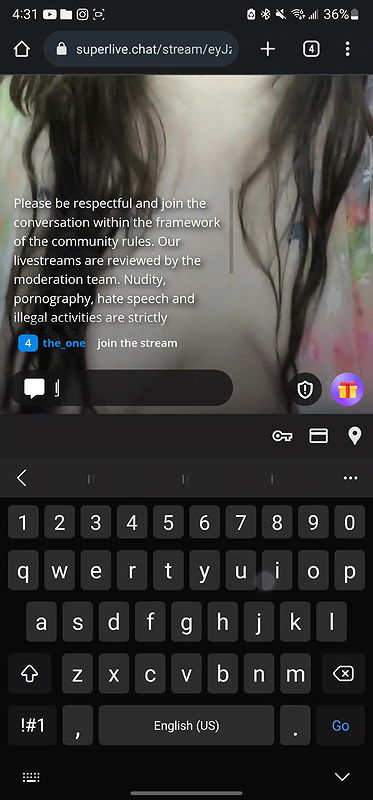 Kitkat showing boobs on SuperliveChrome