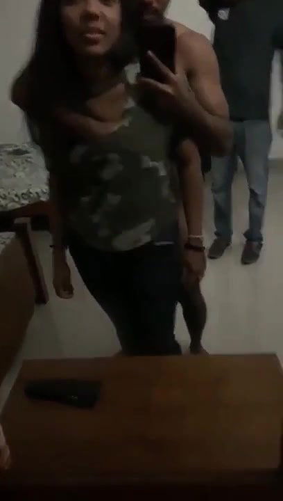 Drunk College Girl Having Fun With Best Friends