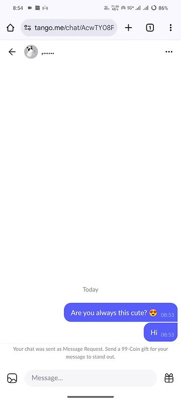 Tango private video chat