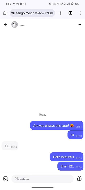 Tango private video chat