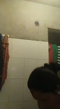 Mallu wearing dress after bath