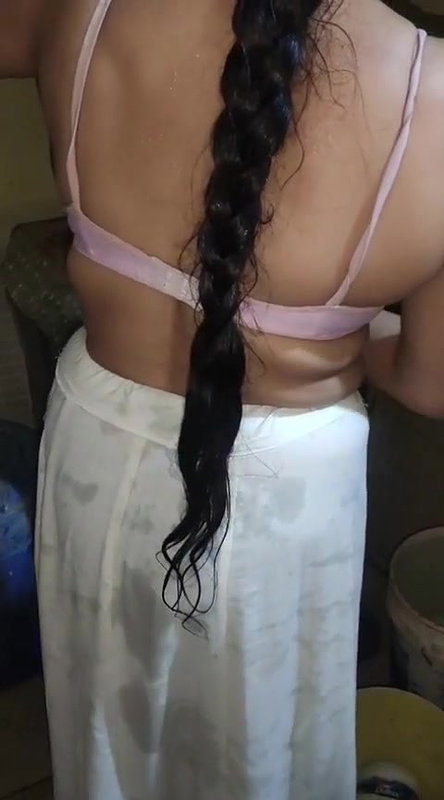 bhabi wearing a dress after bath part 2