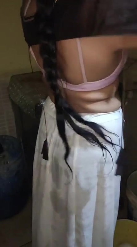bhabi wearing a dress after bath part 2