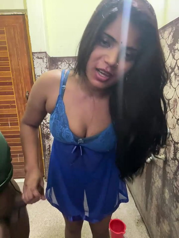 Beautiful Girl giving Blowjob to Husband Black Cock