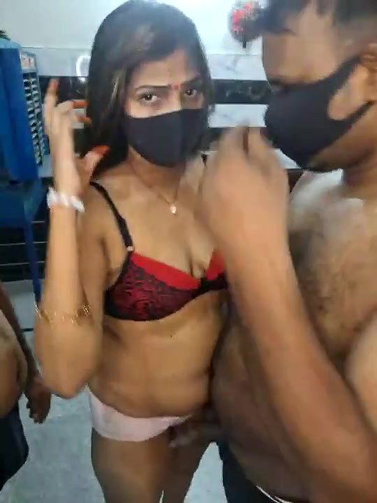 One Girl and Two Men blowjob