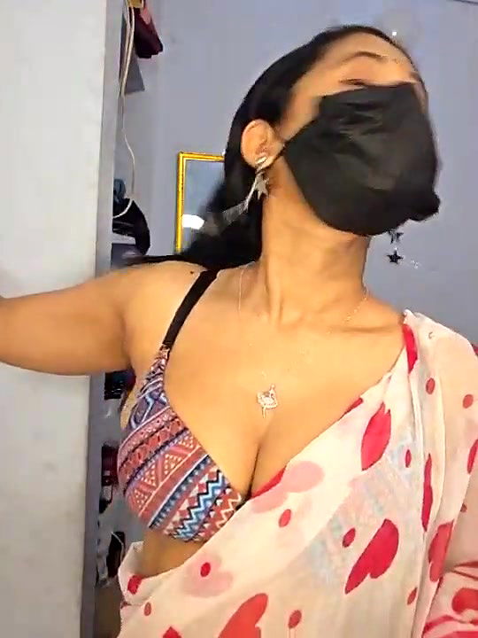 Saree Stripping and Geting Wet in Shower