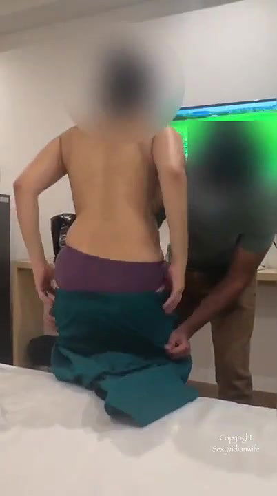 Hot Bhabhi invite massager boy doing massage in front of hubby