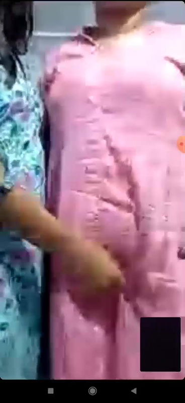 Sisters Stripping in Video Call