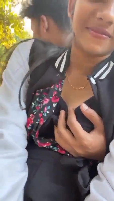 Lover playing in park