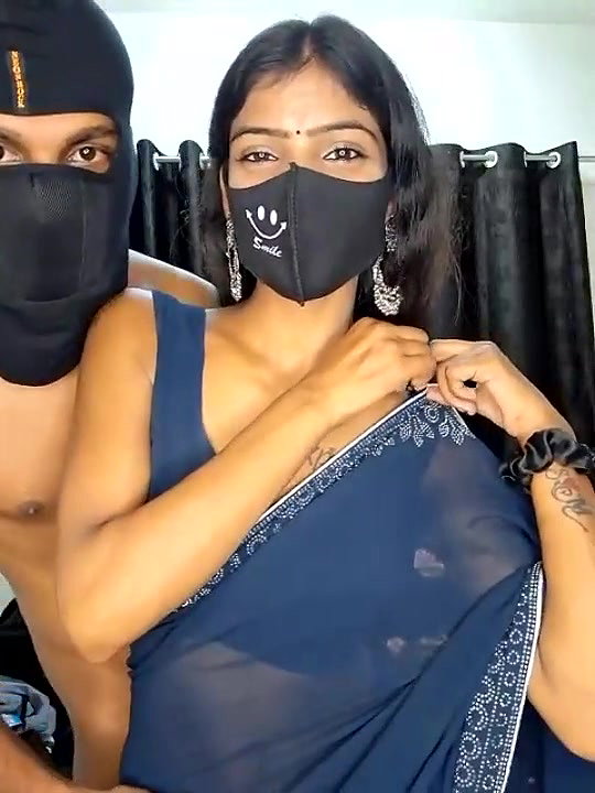 Husband removing wife blouse and boobs pressing and blowjob