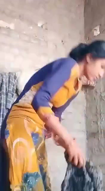 cute girl changing after bath