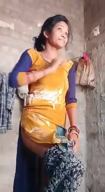 cute girl changing after bath