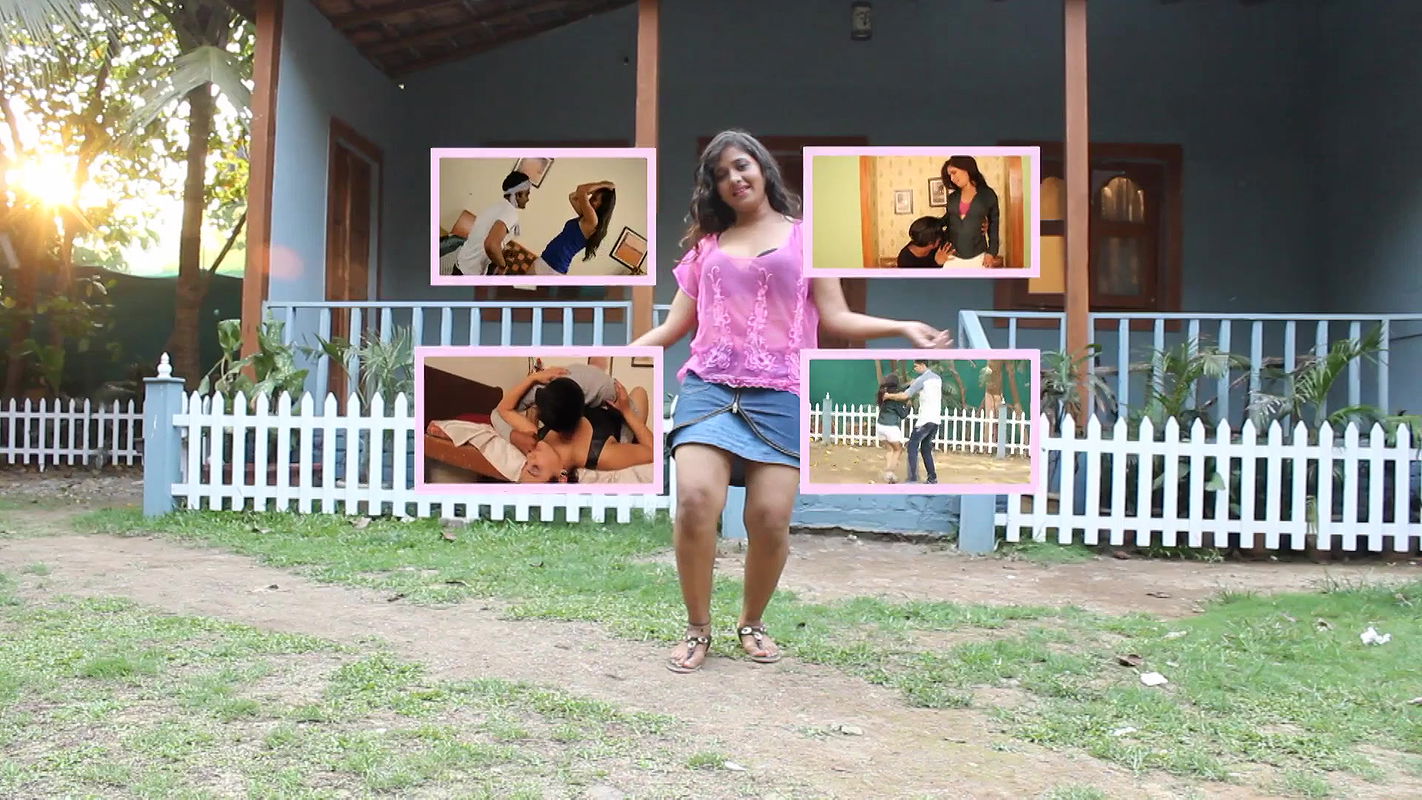 Padhu Full Mouth liplock Orange Dress