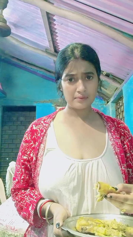 bengali babe huge breast and nipple pokie in white dress