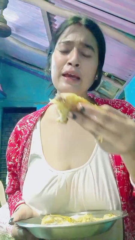 bengali babe huge breast and nipple pokie in white dress