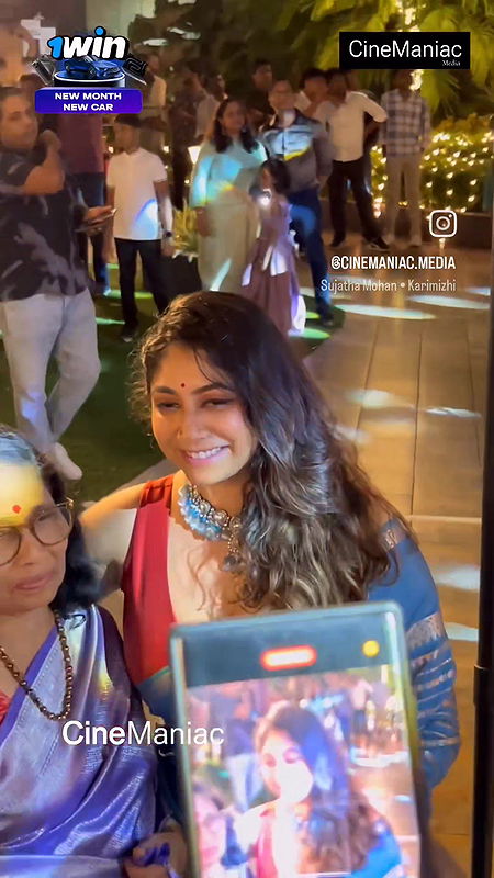 Abhaya Hiranmai Huge Breast in red blouse adn blue saree