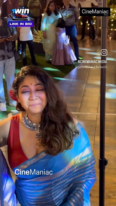 Abhaya Hiranmai Huge Breast in red blouse adn blue saree