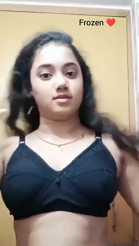 Cute babe capture her pressing boobs for her bf