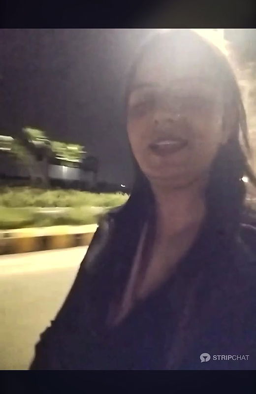 Indian couple Stripchat showing boobs in public outdoor street dare challenge