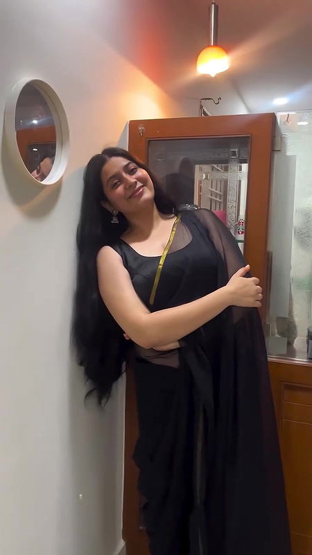ksudha sexy in black saree