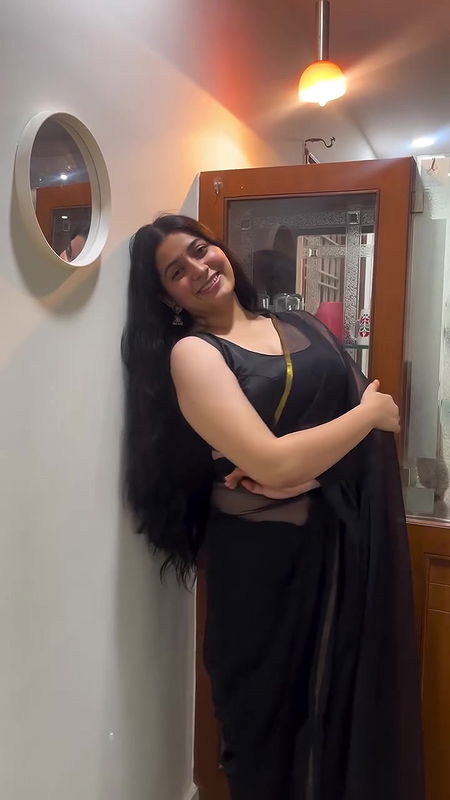 ksudha sexy in black saree