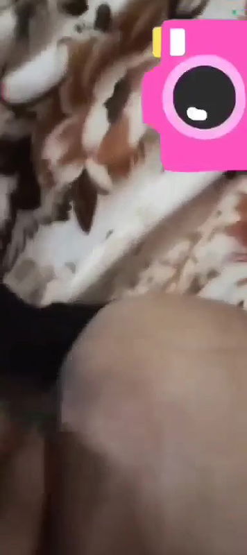 Newly married wife fingering pussy with lover on video call