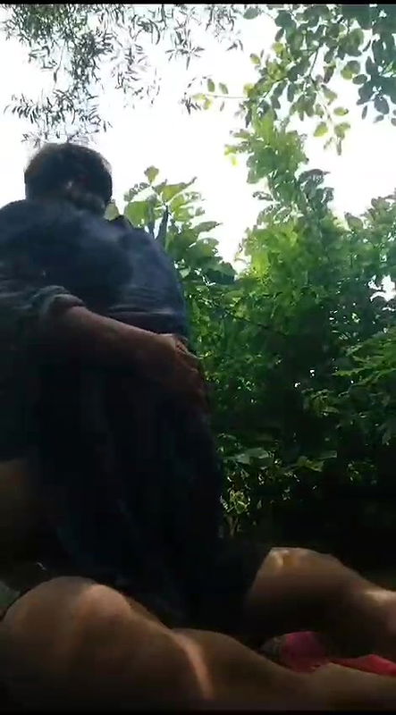 Slim tribal village girl fucking outdoor with lover