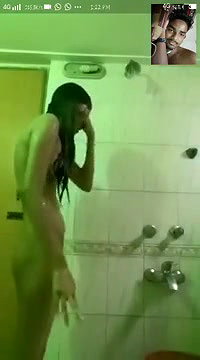 Indian couple video call enjoying