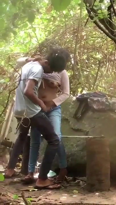 Indian couple outdoor park fucking
