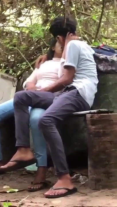 Indian couple outdoor park fucking
