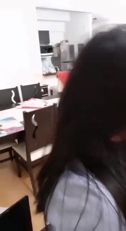 Asian girl fucked till orgasm in lotus position