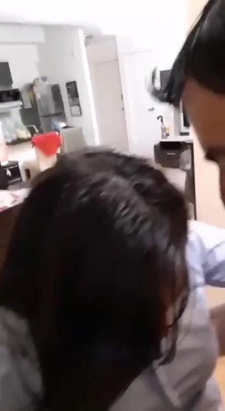 Asian girl fucked till orgasm in lotus position