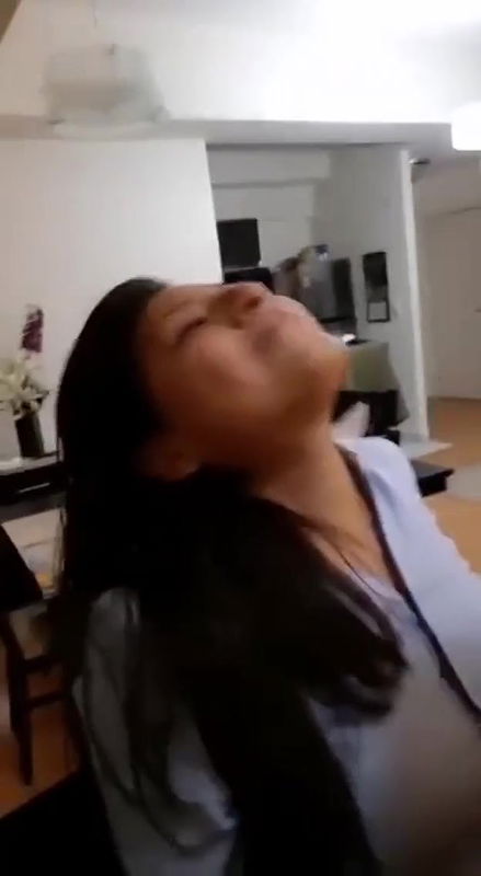 Asian girl fucked till orgasm in lotus position