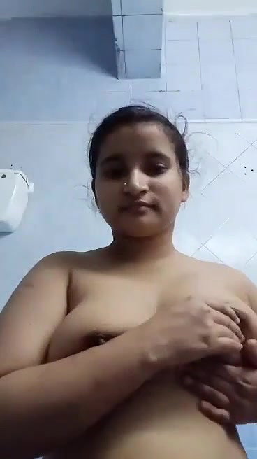 bengali girl in bathroom strips dresses and nude show