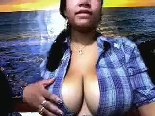 Amateur and hot Indian webcam chick with really big natural breasts