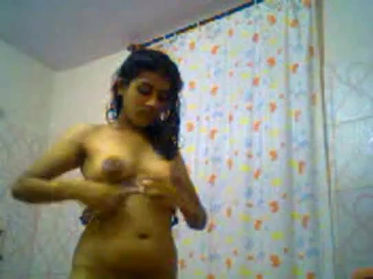 Indian amateur college girl filmed on cam in the bathroom