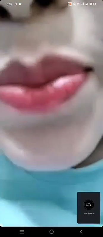 cute girlfriend video call to lover shows big boobs