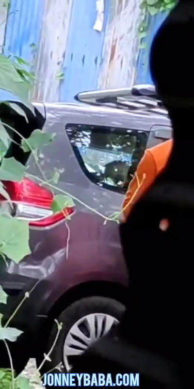 Hidden camera capture enjoying rodeside video