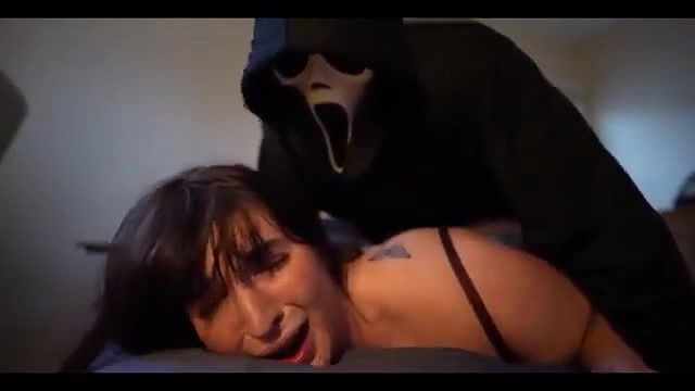 Big ass slut gets roughly fucked by a ghostface
