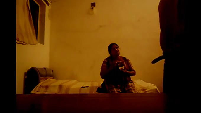 Really fat long haired Indian wife does her best as she sucks delicious dick