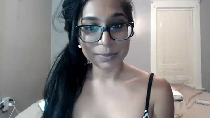 Naughty and sexy Indian chick in glasses is happy to suck tasty dick