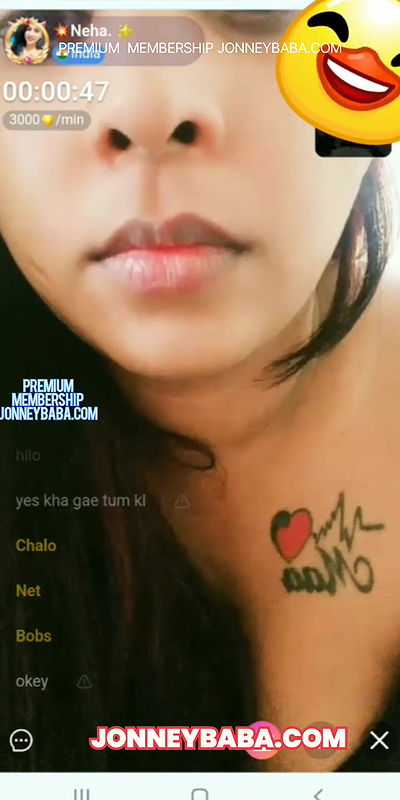 Neha cute girl chamet boobs show