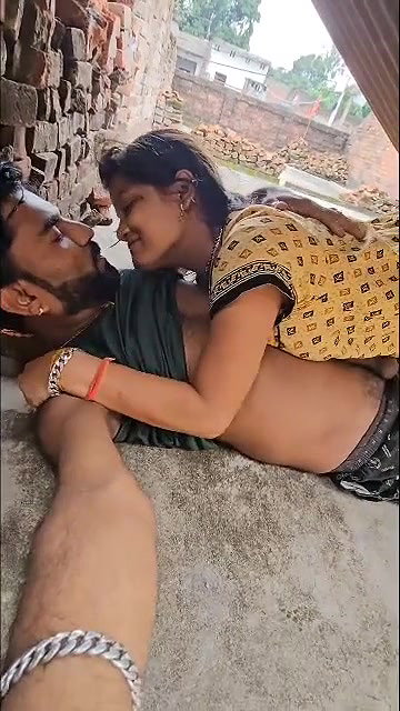 horny village couple sex on rooftop with oral sex